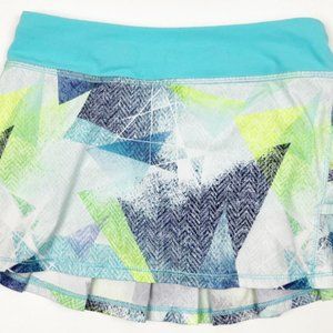 Lululemon Ivivva Blue Geometric Set The Pace Skirt